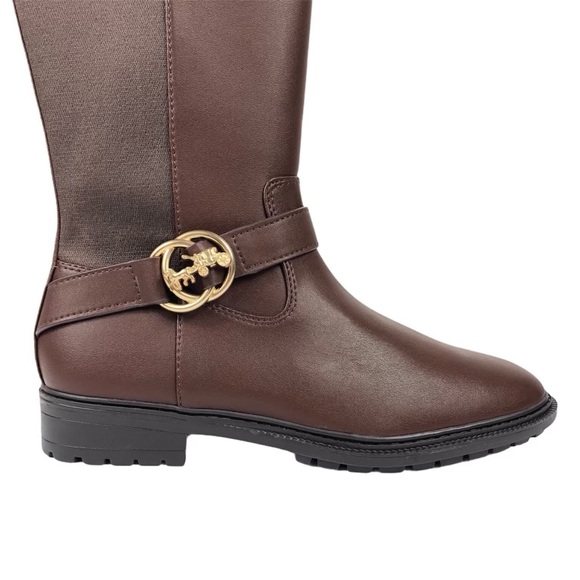 Coach women’s Farrah logo buckle tall riding boots - Picture 5 of 10